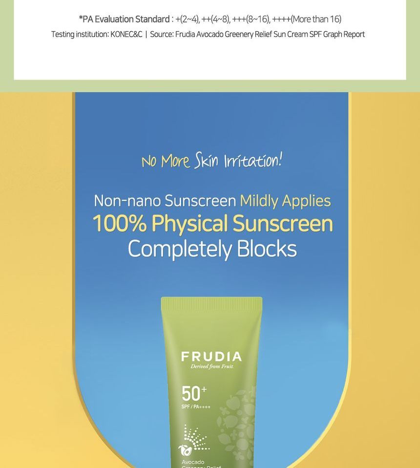 [Frudia] Avocado Greenery Relief Sun Cream 50ml