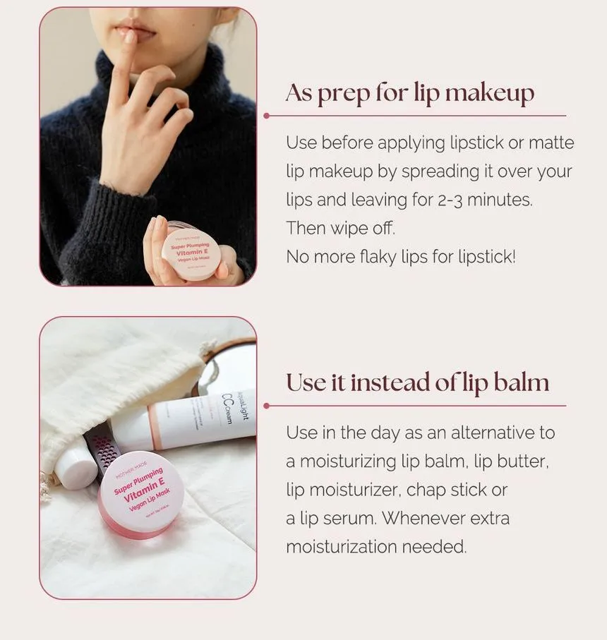 [MOTHER MADE] Super Plumping Vitamin E Vegan Lip Mask 13g