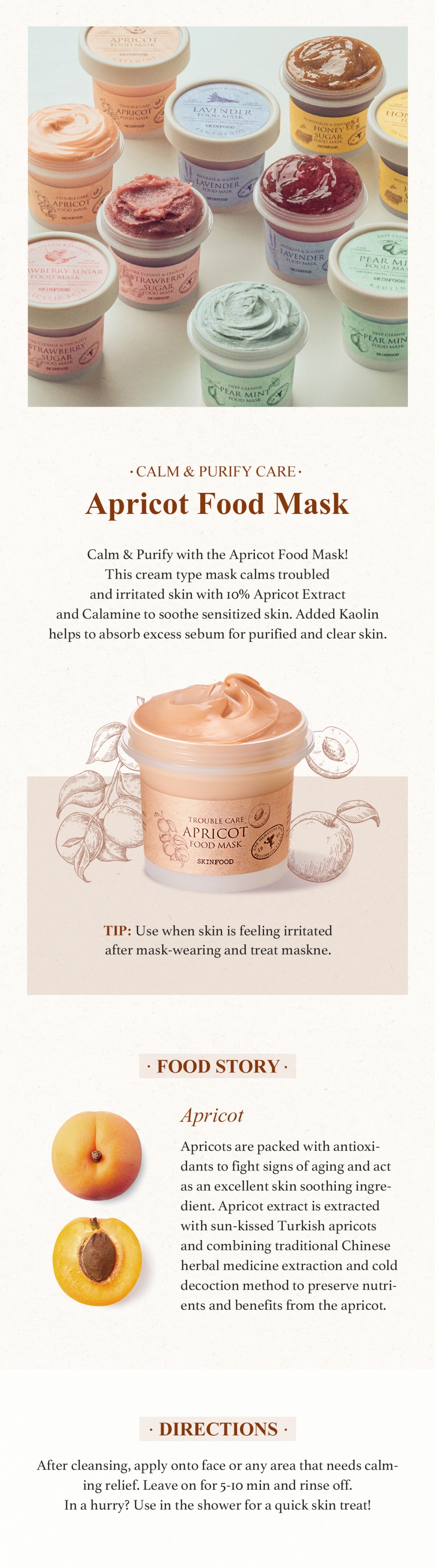 [Skinfood] Apricot Food Mask 120ml