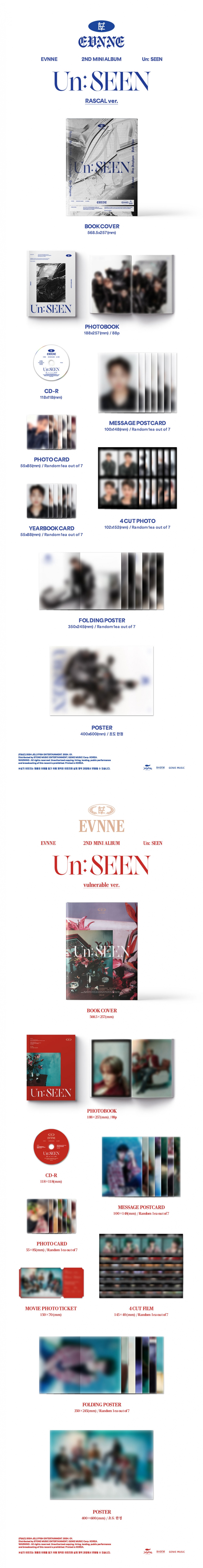 [K-POP] EVNNE - 2ND MINI ALBUM [Un: SEEN] (Random Ver.)