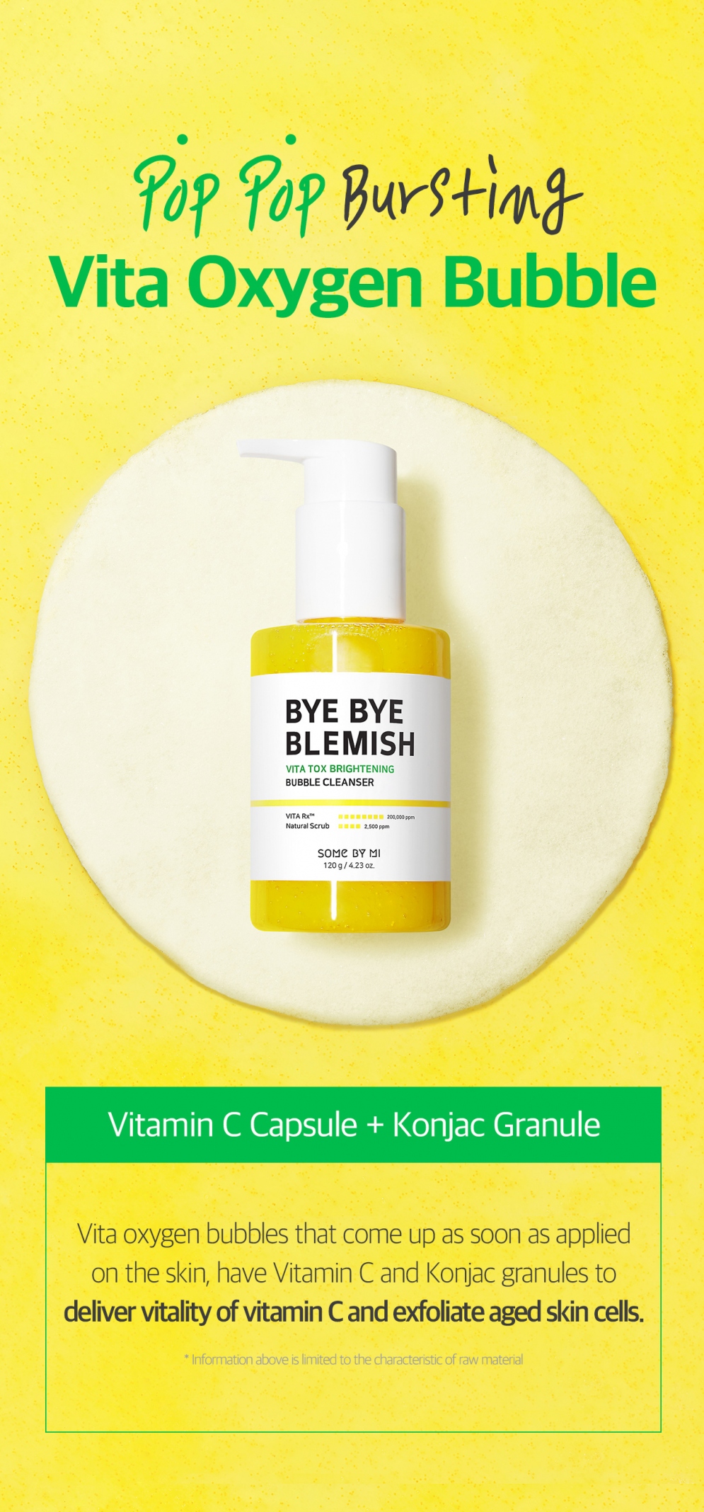 [SOME BY MI] Bye Bye Blemish Vitatox Brightening Bubble Cleanser