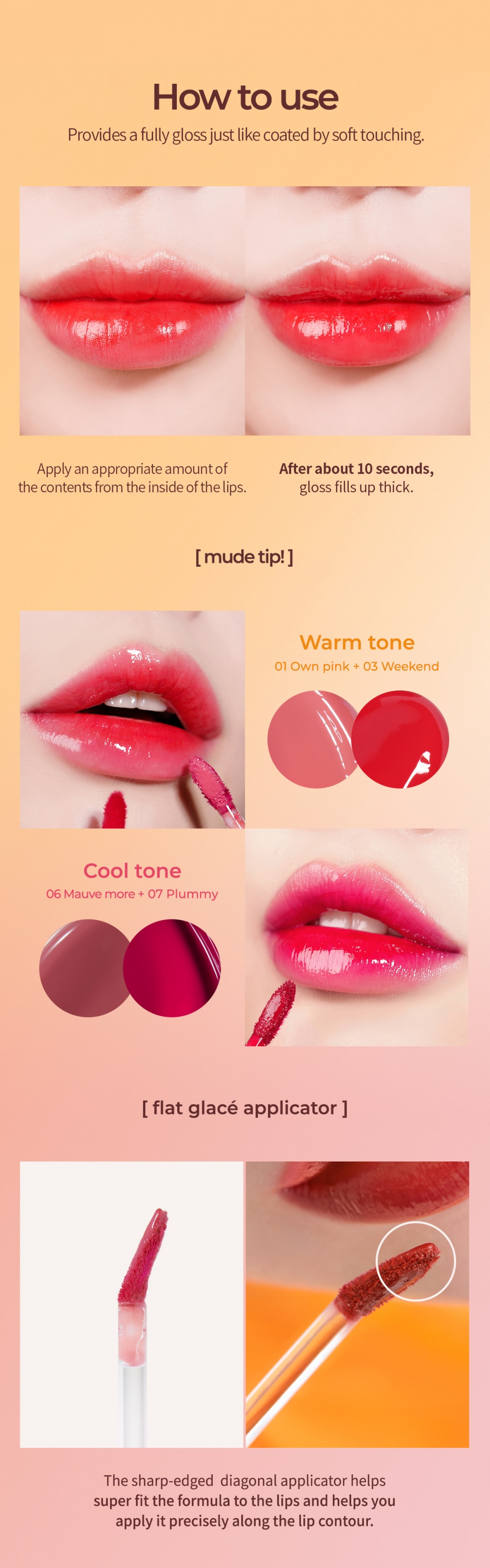 [mude.] Glace Lip Tint (8 colors)