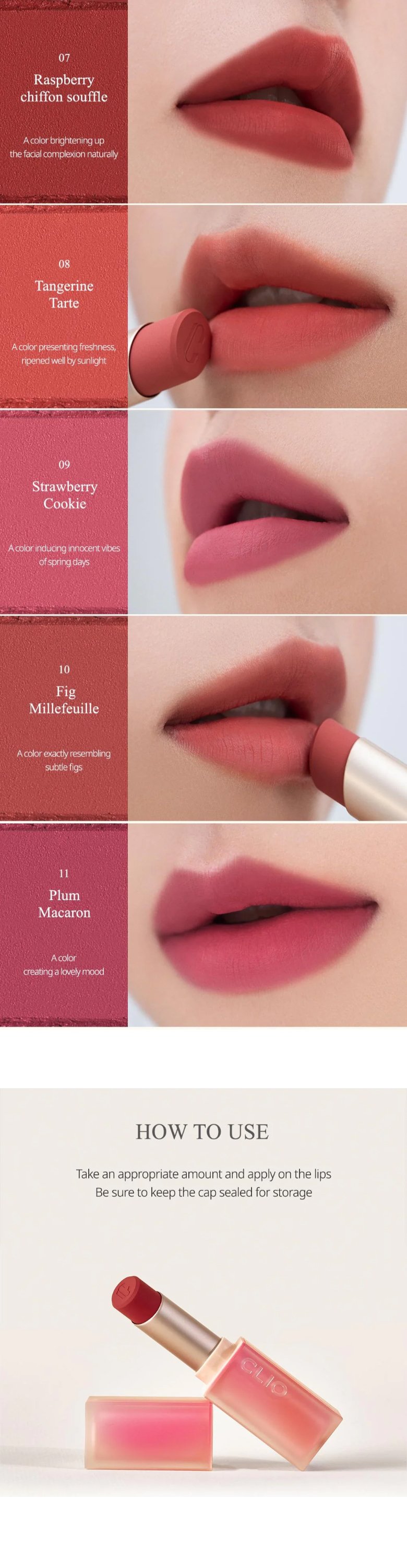 [CLIO] Chiffon Mood Lip (11 colors)