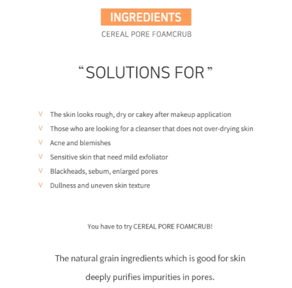 [SOME BY MI] Cereal Pore Foamcrub 100ml
