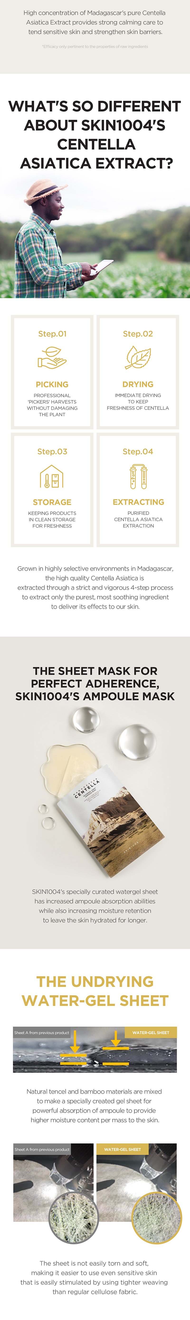 [SKIN1004] Madagascar Centella Watergel Sheet Ampoule Mask (1ea)