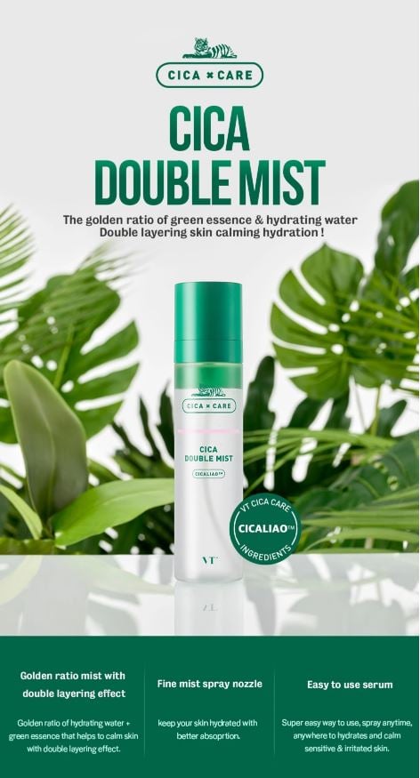 [VT Cosmetics] VT Cica Double Mist 120ml