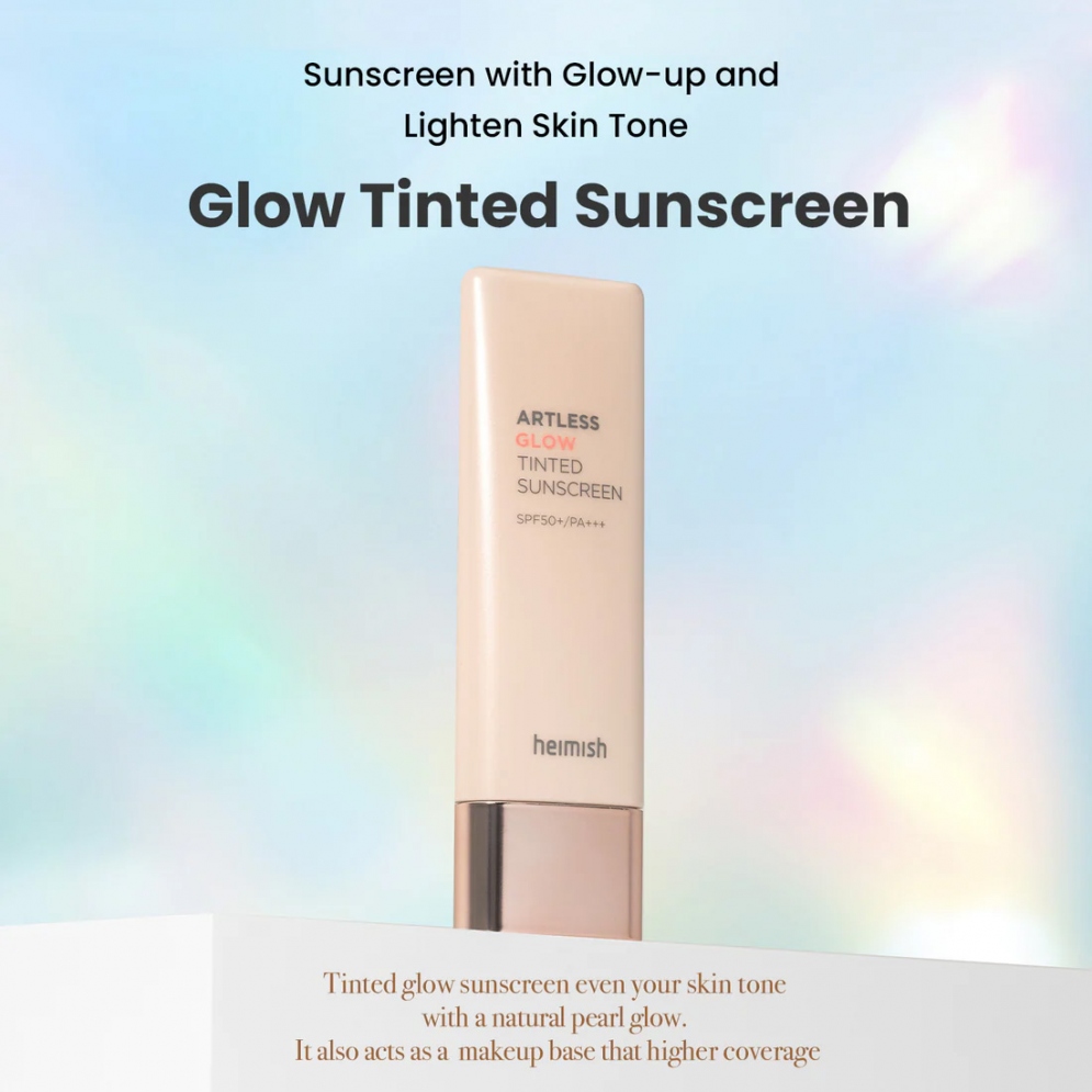 [heimish]   Artless Glow Tinted Sunscreen Shine Beige SPF50+ PA+++ 40ml