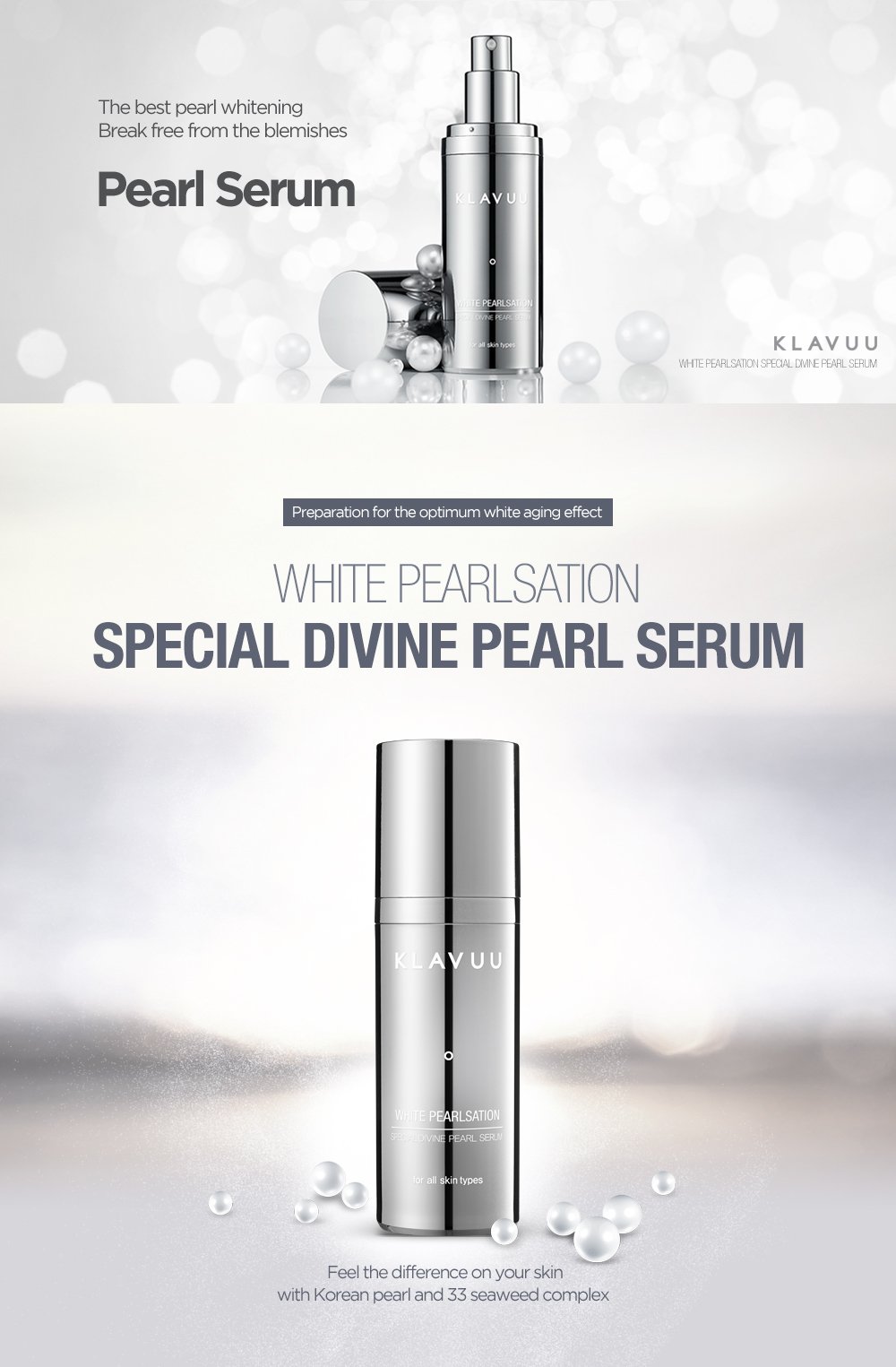 [KLAVUU] White Pearlsation Special Divine Pearl Serum 33ml