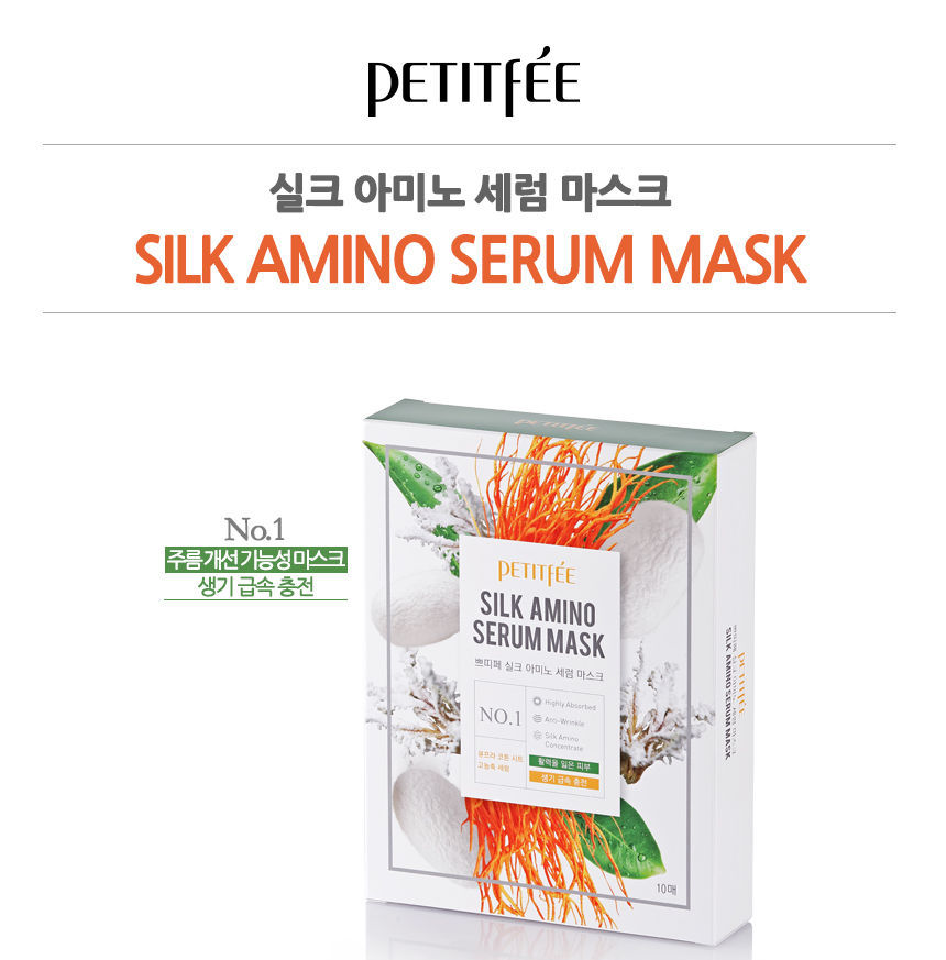 [PETITFEE] Silk Amino Serum Mask (10ea)