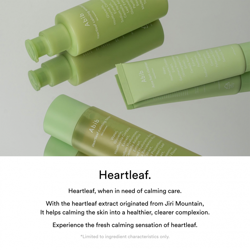 [Abib] Heartleaf Calming 2-step set(Toner 200ml+Emulsion 130ml+ Foam Cleanser 50ml)