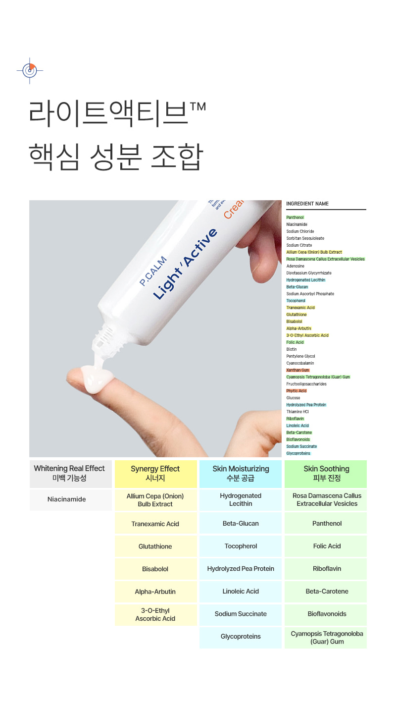 [P.CALM] Light Active Cream 40ml
