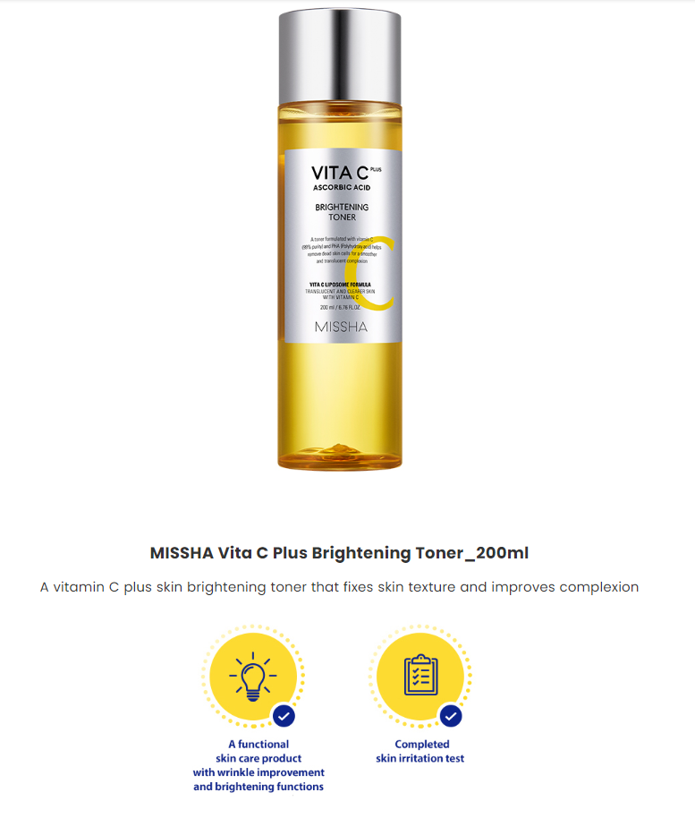 [Missha] Vita C Plus Brightening Toner 200ml