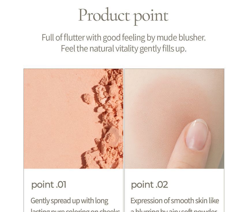 [mude.] Flutter Blusher (4 colors)