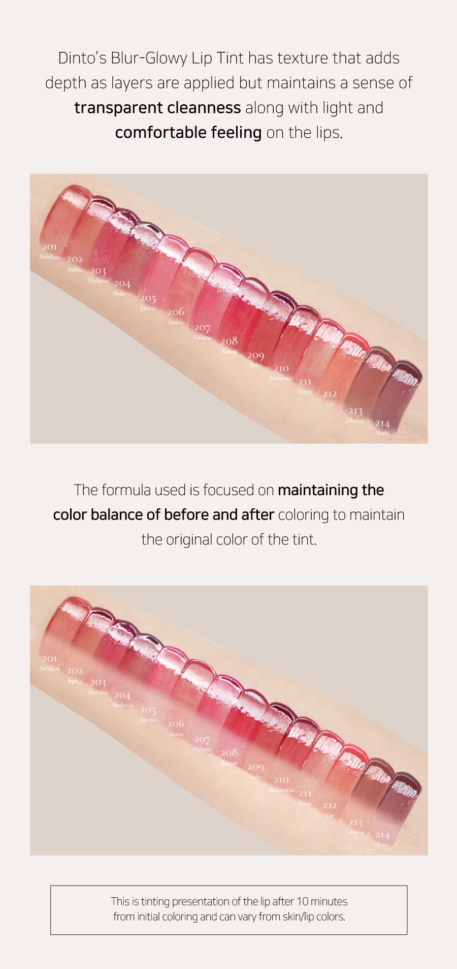 [Dinto] Blur Glowy Lip Tint (16 colors)