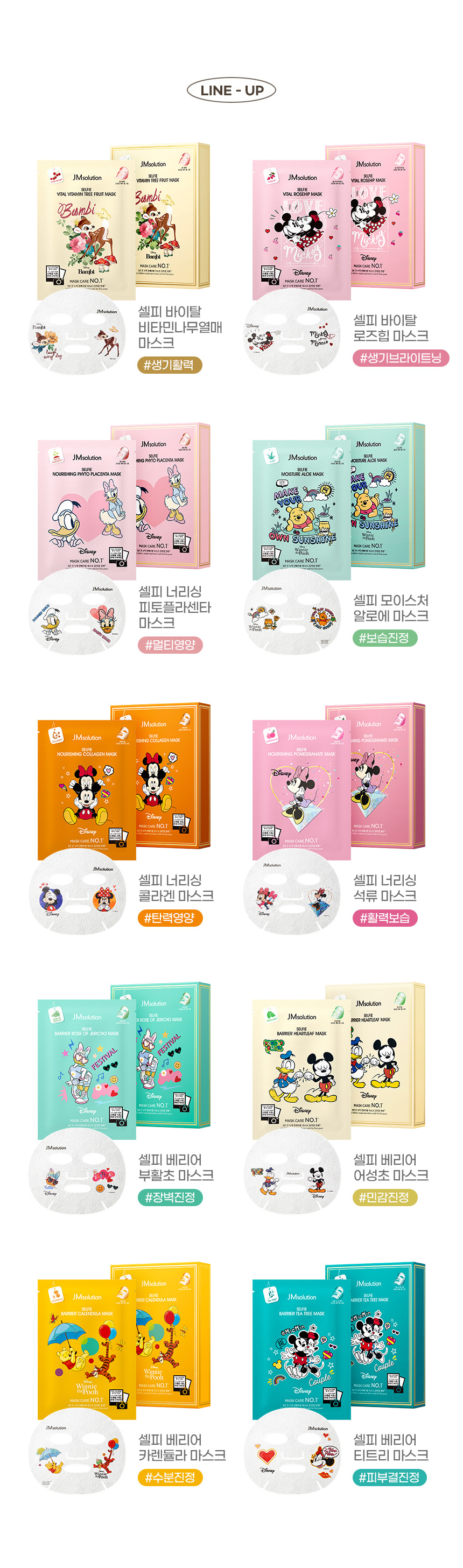 [JM Solution] Disney Selfie Nourishing Phyto Placenta Mask (10pcs)