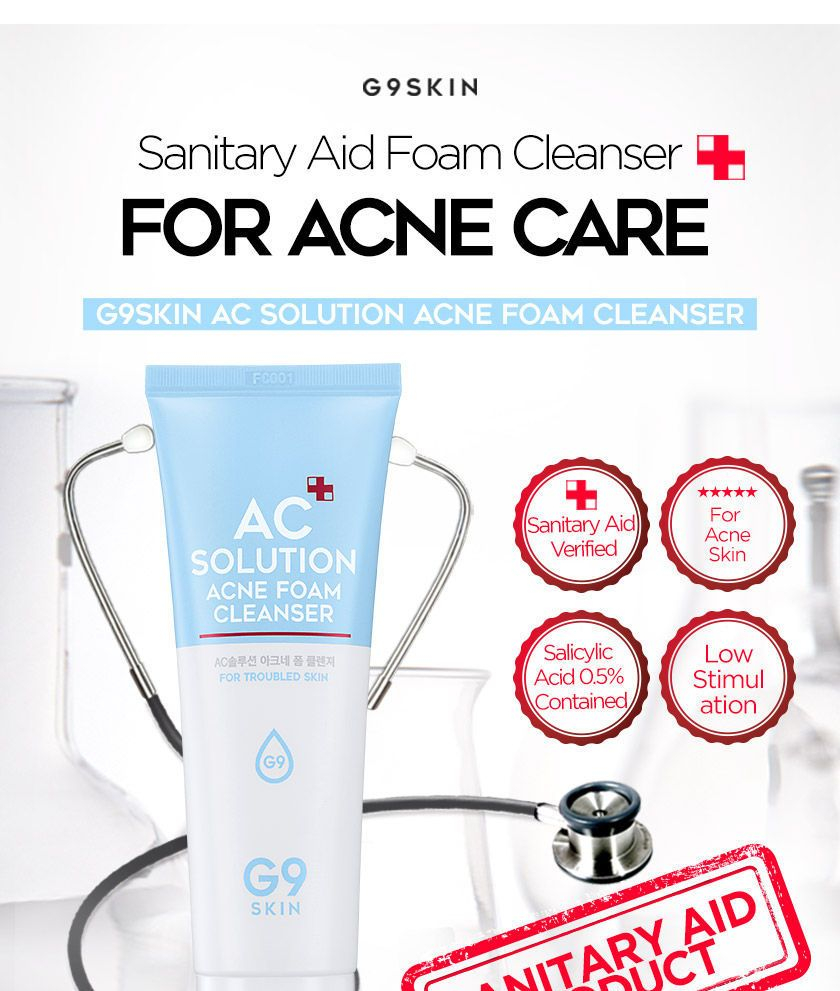 [G9SKIN] AC Solution ACNE Foam Cleanser