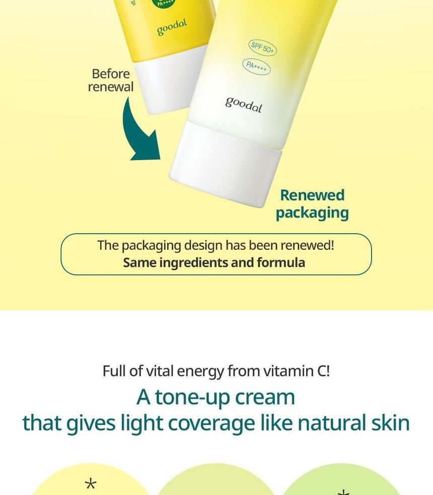 [Goodal] *renewal* Green Tangerine vita C Dark Spot Tone Up Cream 50ml