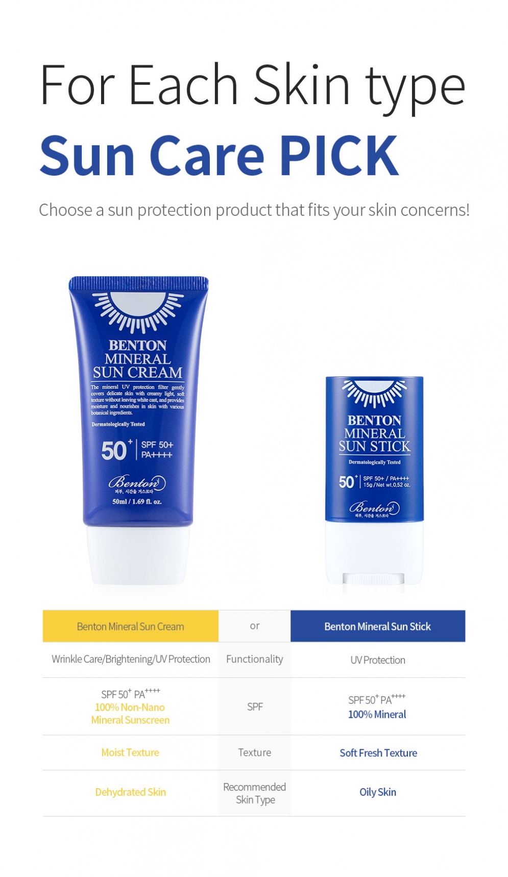 [Benton] Mineral Sun Stick SPF50+/PA++++ 15g