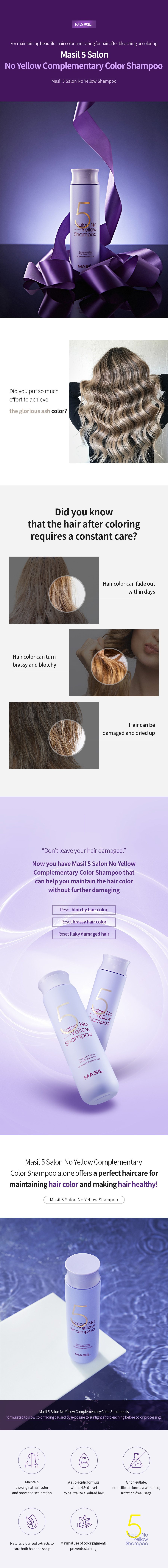 [MASIL] 5 Salon No Yellow Shampoo 150ml