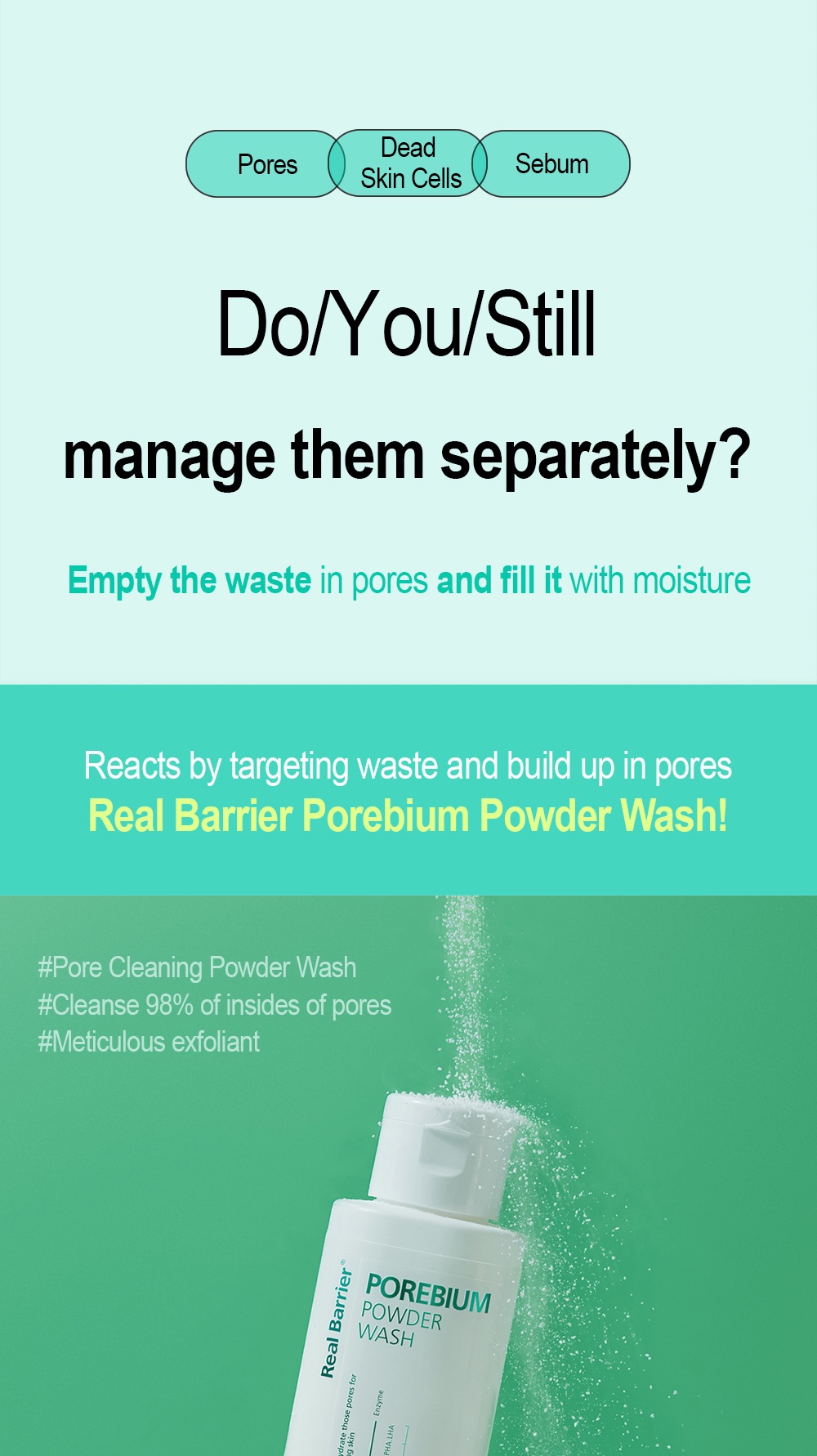 [Real Barrier] Porebium Powder Wash 50g