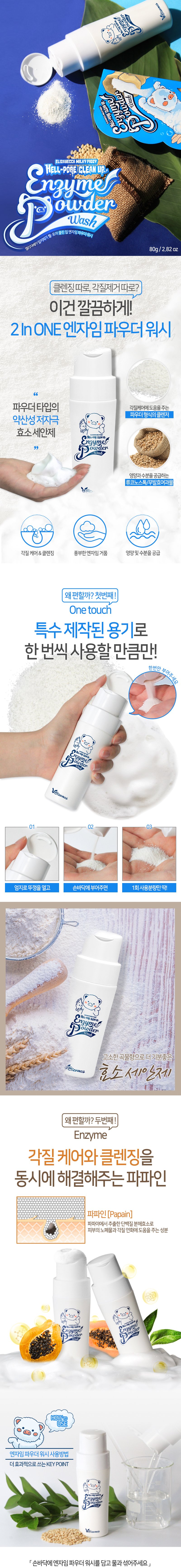 [Elizavecca] *renewal* Milky Piggy Hell-pore Clean Up Enzyme Powder Wash 80g