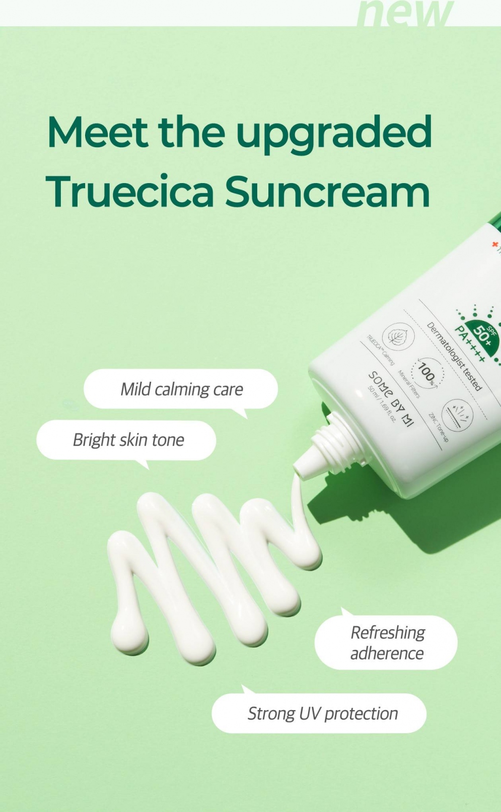 [SOME BY MI] Truecica Mineral Calming Tone Up Suncream SPF 50+ PA++++ 50ml