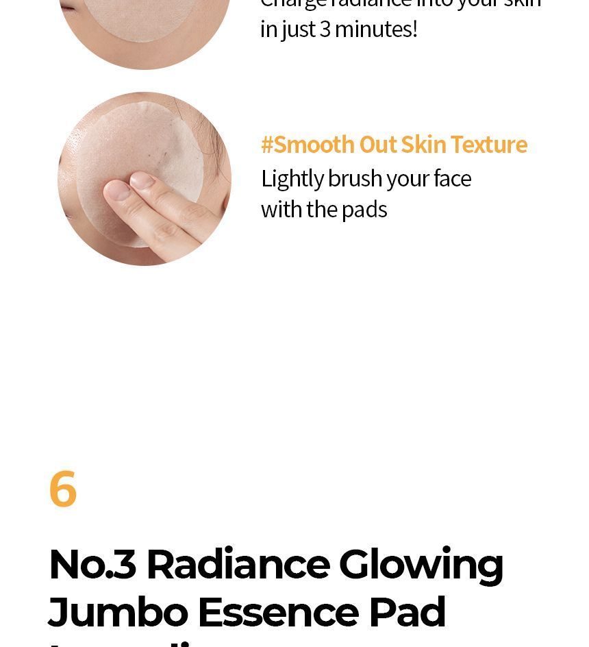 [Numbuzin] No.3 Radiance Glowing Jumbo Essence Pad (150ml *70ea)