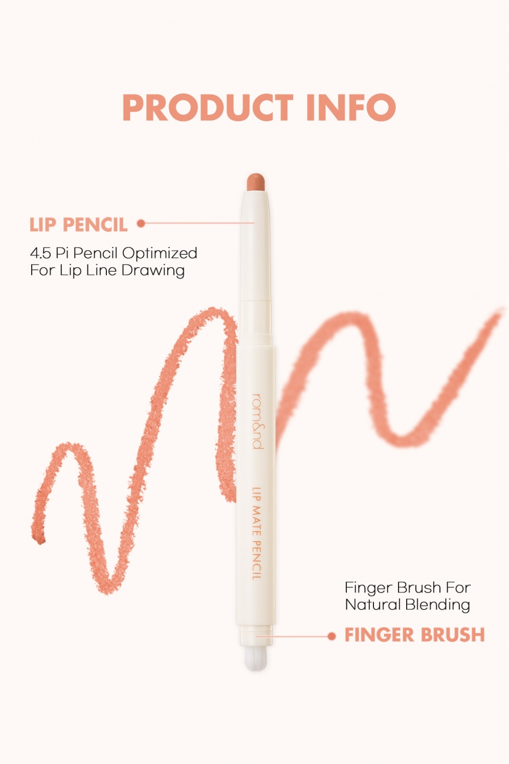 [rom&nd] Lip Mate Pencil (5colors)