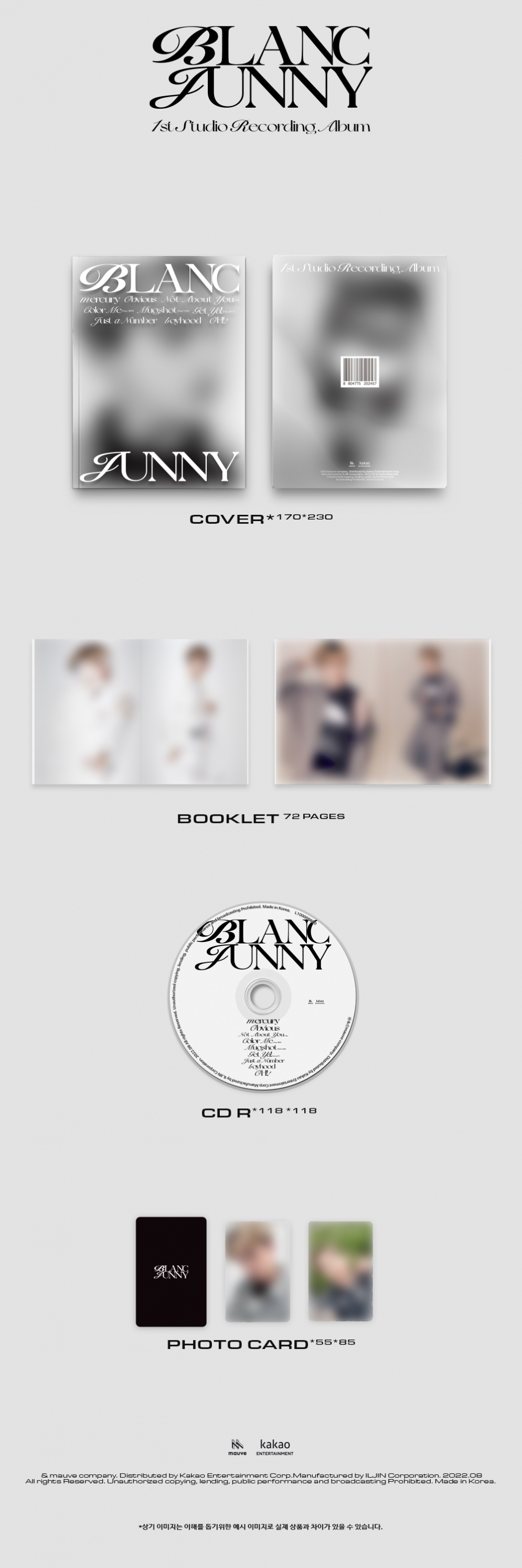 [K-POP] JUNNY - Album Vol.1 blanc