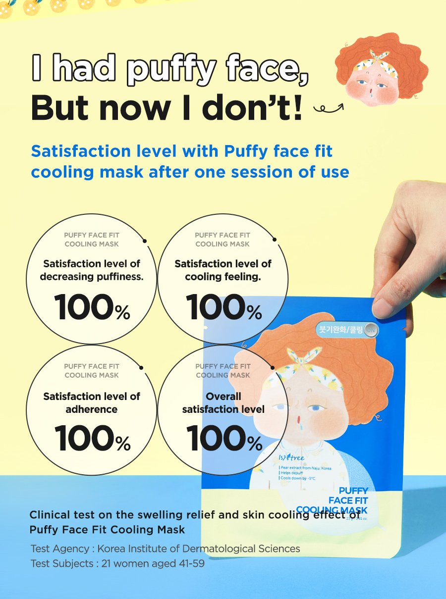 [Isntree] Puffy Face Fit Cooling Mask (10ea)