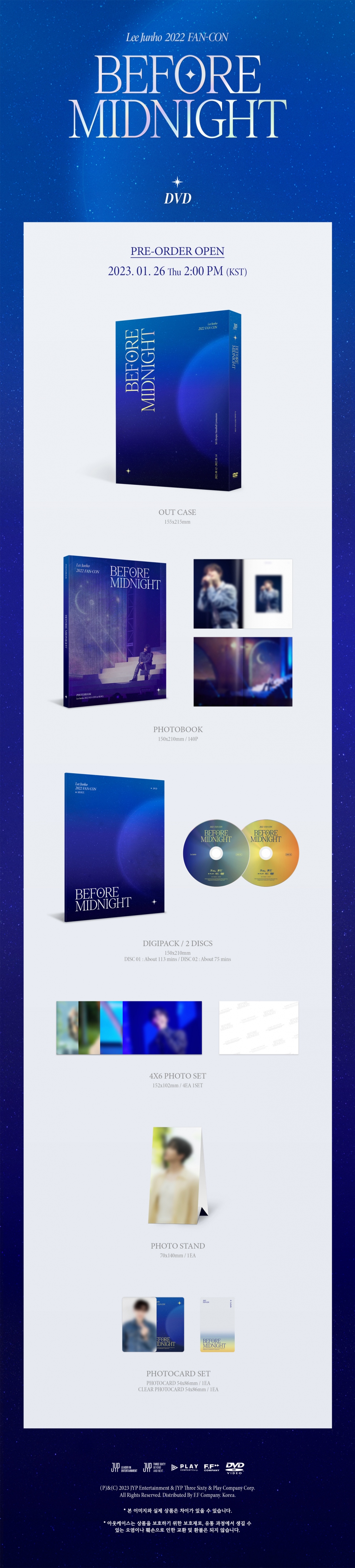 [K-POP] JUNHO 2022 FAN-CON Before Midnight (DVD)