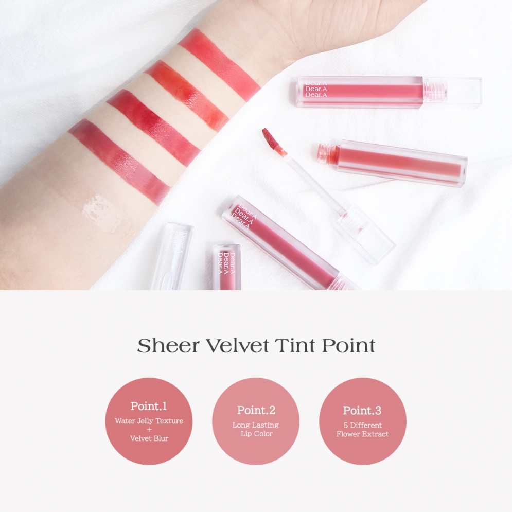 [Dear.A] Sheer Velvet Tint (5 colors)